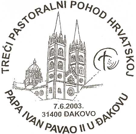 TREĆI PASTORALNI POHOD U HRVATSKOJ - PAPA IVAN PAVAO II U ĐAKOVU