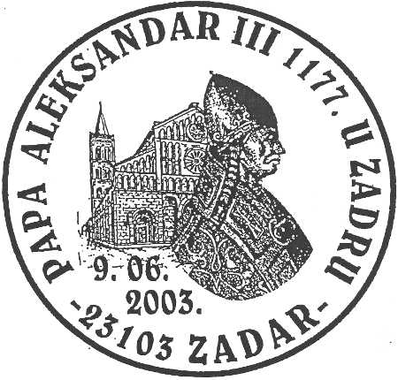 PAPA ALEKSANDAR III 1177. U ZADRU
